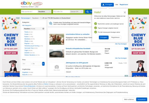 
                            6. Haustiere kaufen und verkaufen - der Online Tiermarkt | eBay ...