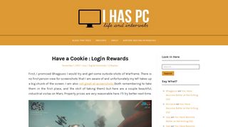
                            9. Have a Cookie : Login Rewards – I HAS PC