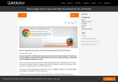 
                            6. Have a login form on your site? We recommend an SSL Certificate ...