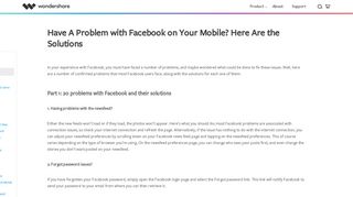 
                            12. Have a problem with Facebook on your mobile? Here are the solutions