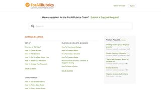 
                            5. Have a question for the ForAllRubrics Team? Submit a Support ...