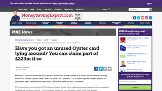 
                            7. Have you got an unused Oyster card lying around? You can claim ...
