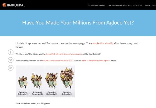 
                            8. Have You Made Your Millions From Agloco Yet? | Internet ...