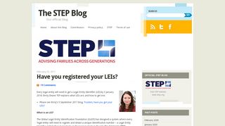 
                            9. Have you registered your LEIs? | The STEP Blog