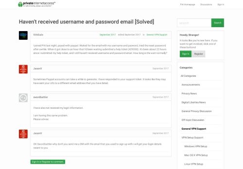 
                            12. Haven't received username and password email [Solved] - PIA