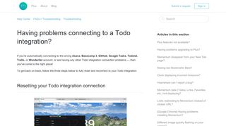 
                            5. Having problems connecting to a Todo integration? - Momentum ...