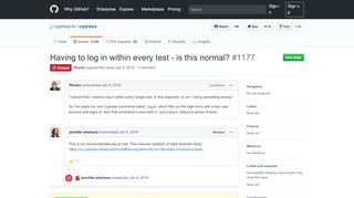 
                            7. Having to log in within every test - is this normal? · Issue #1177 ...