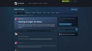 
                            6. Having to login 10 times :: Path of Exile General Discussions
