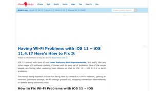 
                            9. Having Wi-Fi Problems with iOS 11 - iOS 11.4.1? Here's How to Fix It