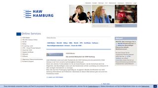 
                            4. HAW Online-Services: Online-Services: HAW Hamburg