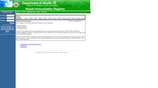 
                            8. Hawaii Immunization Registry .. [Portal Main Page]