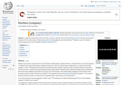 
                            9. Hawkers (company) - Wikipedia