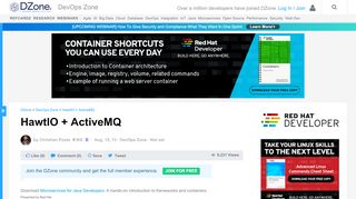 
                            12. HawtIO + ActiveMQ - DZone DevOps