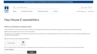 
                            7. Hay House E-newsletters - Hay House UK