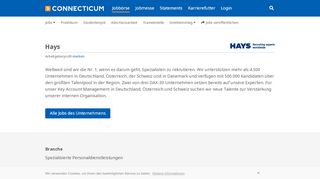 
                            12. Hays | Arbeitgeber - Karriere - Profil - Connecticum
