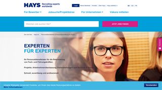 
                            9. Hays - Personaldienstleister & Personalvermittlung für Experten