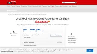 
                            11. HAZ Hannoversche Allgemeine kündigen - so schnell geht's | FOCUS.de