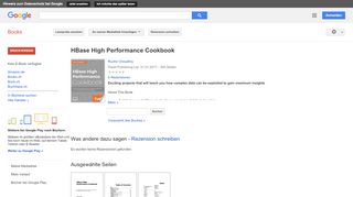 
                            4. HBase High Performance Cookbook