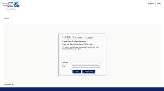 
                            9. HBKU Banner Login