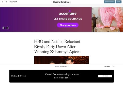 
                            8. HBO and Netflix, Reluctant Rivals, Party Down After Winning 23 ...