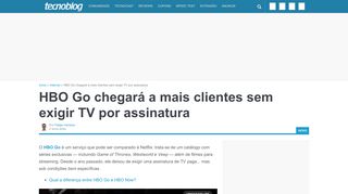 
                            8. HBO Go chegará a mais clientes sem exigir TV por assinatura ...