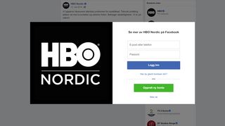 
                            2. HBO Nordic - Vi opplever dessverre tekniske problemer for... | Facebook