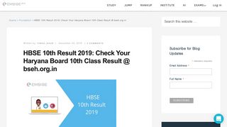 
                            6. HBSE 10th Result 2019: Check Your Haryana Board 10th Class ...