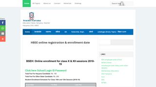 
                            6. HBSE online registration & enrollment date - Teacher Haryana ...