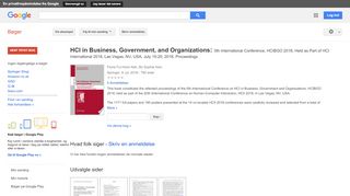 
                            6. HCI in Business, Government, and Organizations: 5th International ...