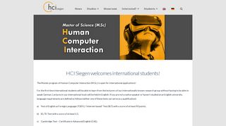 
                            9. HCI Siegen | Masterprogramm in Human Computer Interaction ...