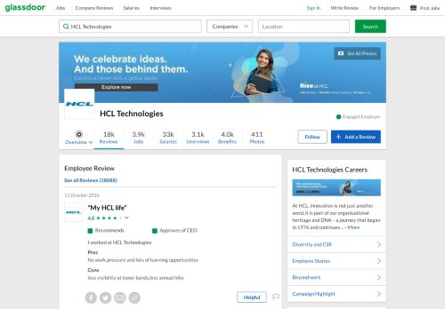 
                            7. HCL Technologies - My HCL life | Glassdoor.co.in