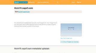 
                            5. Hcm 19 Sapsf (Hcm19.sapsf.com) - SuccessFactors Log in