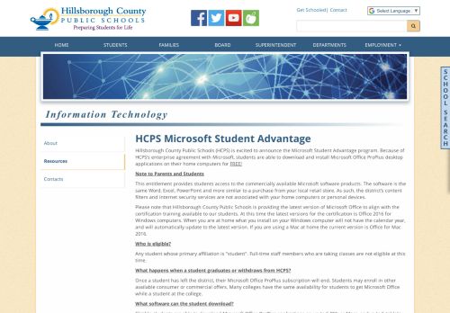 
                            11. HCPS Microsoft Student Advantage - Hillsborough County Public ...