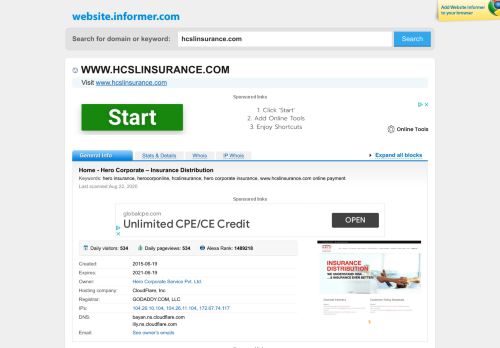 
                            6. hcslinsurance.com at WI. Hero Corporate – Insurance Distribution