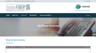 
                            8. HD Phone Services - Portal Login - freedom FIBER
