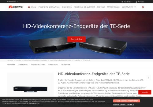 
                            6. HD-Videokonferenz-Endpunkte der TE-Serie von Huawei