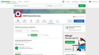 
                            11. HDB Financial Services Employee Benefits and Perks | Glassdoor.co.in