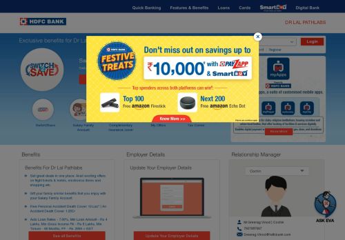 
                            8. HDFC Bank - Corporate Microsite - Dr Lal Pathlabs