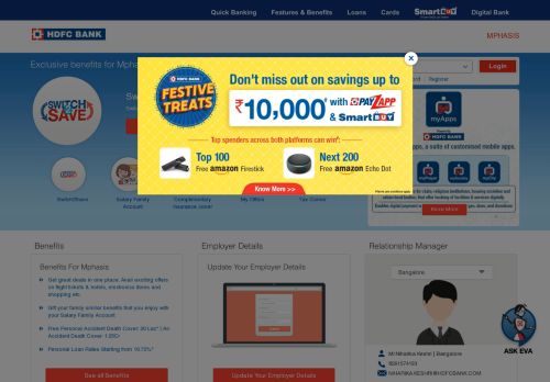 
                            10. HDFC Bank - Corporate Microsite - Mphasis