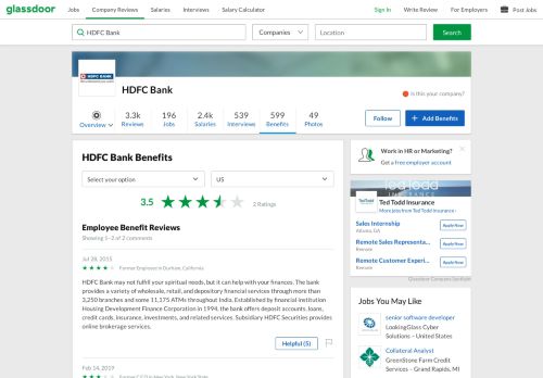 
                            13. HDFC Bank Employee Benefits and Perks | Glassdoor