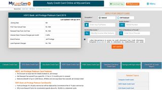 
                            7. HDFC Bank Jet Privilege Platinum Card India - MyLoanCare