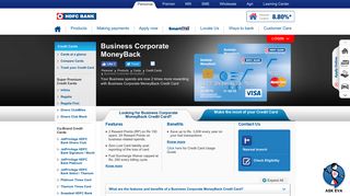 
                            2. HDFC Bank | MoneyBack Credit Card