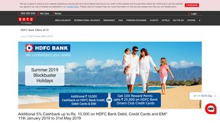 
                            13. HDFC Bank Offers 2019 - SOTC