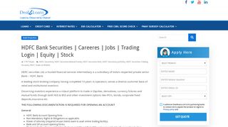 
                            12. HDFC Bank Securities | Careeres | Jobs | Trading Login | ...