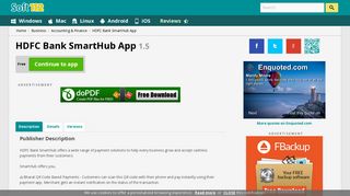 
                            8. HDFC Bank SmartHub App 1.5 Free Download