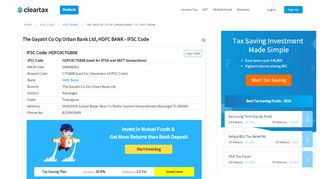 
                            8. Hdfc Bank The Gayatri Co Op Urban Bank Ltd IFSC Code ... - ClearTax