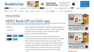 
                            10. HDFC Bank UPI on Chillr app - The Hindu BusinessLine