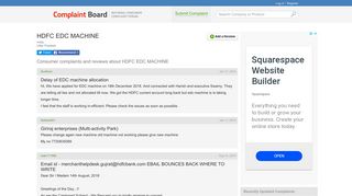 
                            12. HDFC EDC MACHINE Complaints