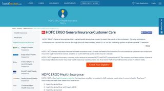 
                            10. HDFC ERGO Health Insurance Customer Care Number - BankBazaar