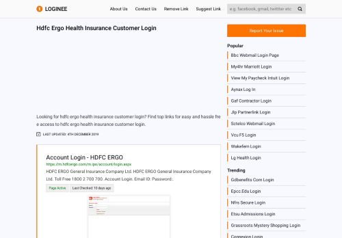 
                            10. Hdfc Ergo Health Insurance Customer Login